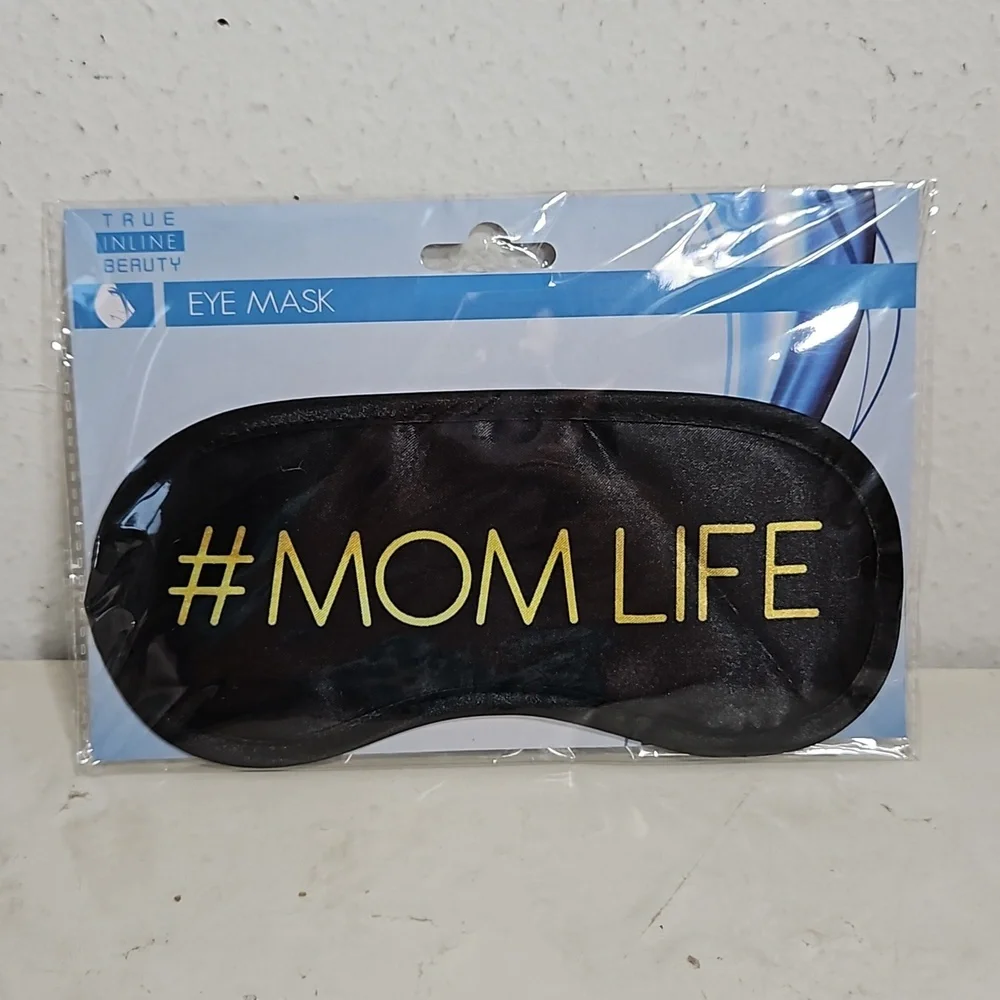 NIP True Inline Beauty #momlife eye mask in black with yellow